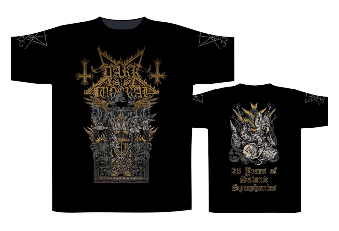 Official Band Merch | Dark Funeral - 25 Years Of Satanic Symphonies Men's Short Sleeve T-Shirt