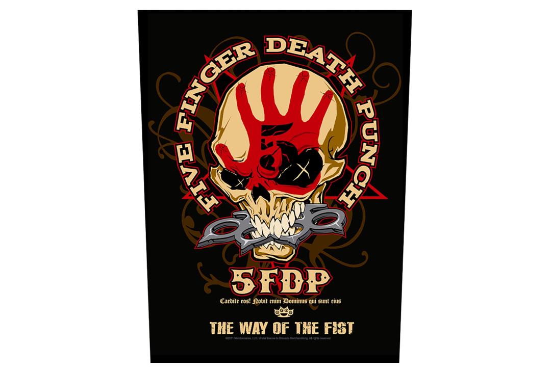 Official Band Merch | Five Finger Death Punch - The Way Of The Fist Printed Back Patch