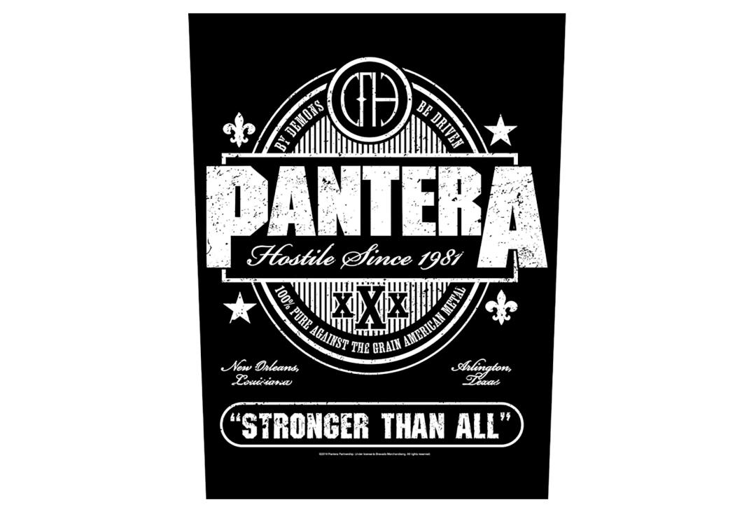Official Band Merch | Pantera - Stronger Than All Label Printed Back Patch