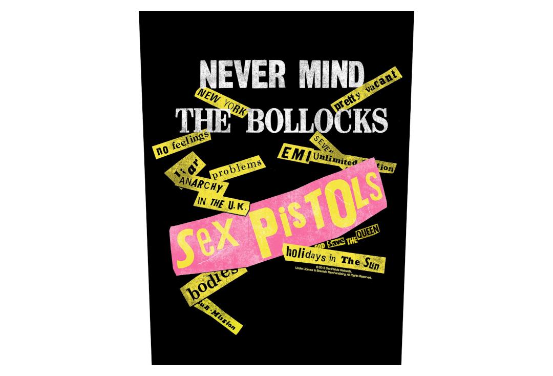 Official Band Merch | Sex Pistols - Never Mind The Bollocks Printed Back Patch