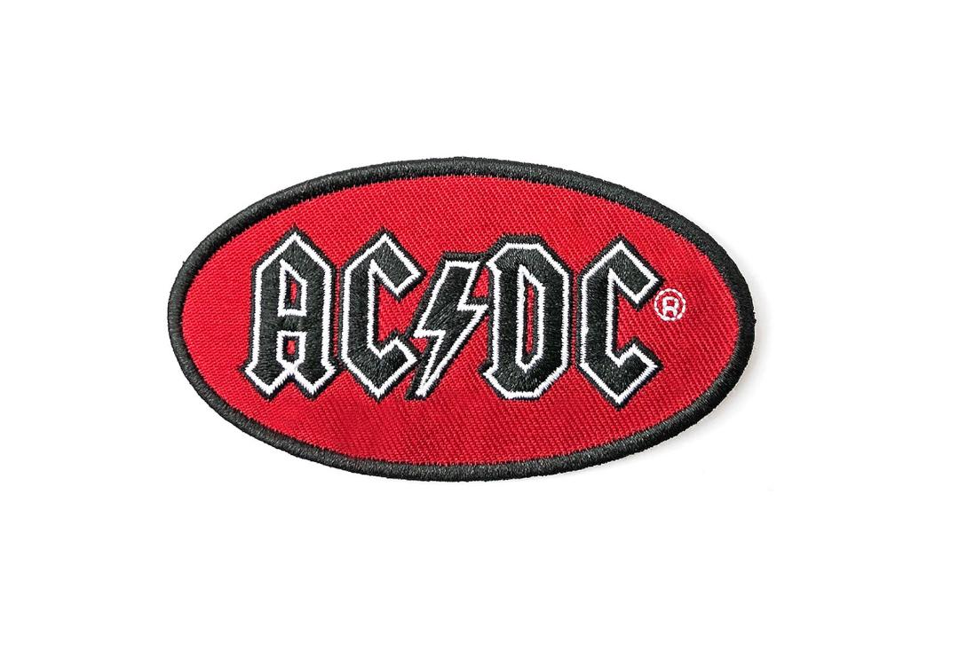 Official Band Merch | AC/DC - Plain Red Logo Woven Patch