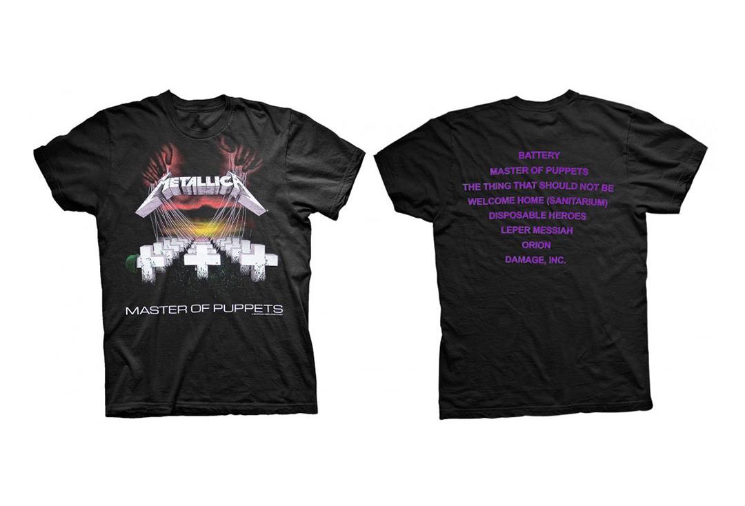 Official Band Merch | Metallica - Master Of Puppets (Purple Tracks) Men's Short Sleeve T-Shirt