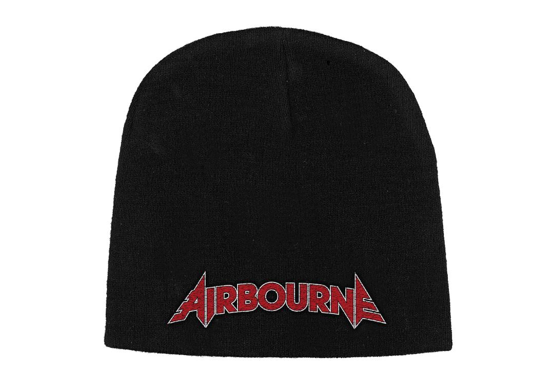 Official Band Merch | Airbourne - Logo Embroidered Official Knitted Beanie Hat