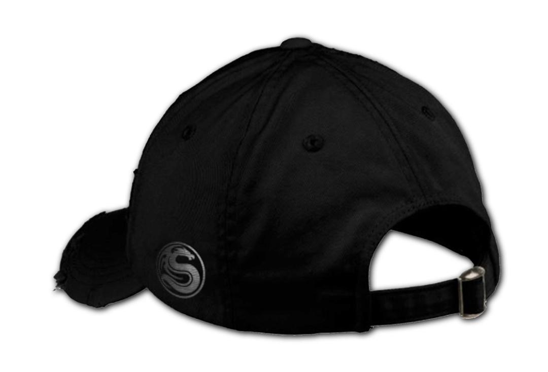 Spiral Direct | Skull Scroll Distressed Baseball Cap - Back