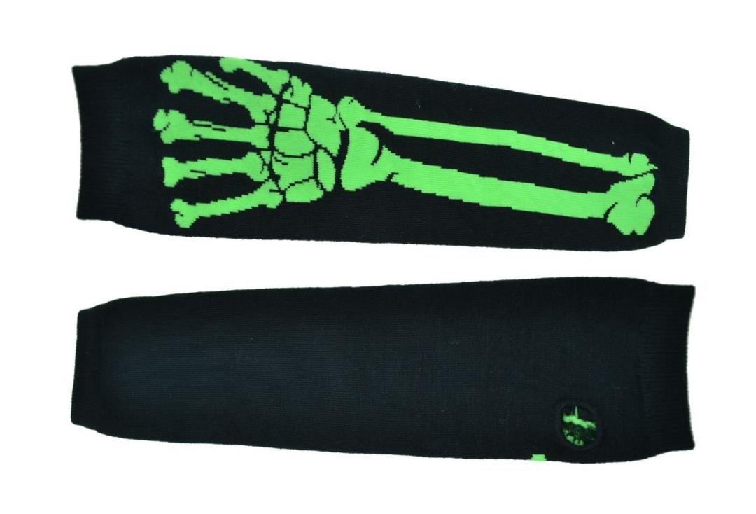 Poizen Industries | Green Skele Black Arm-Warmers