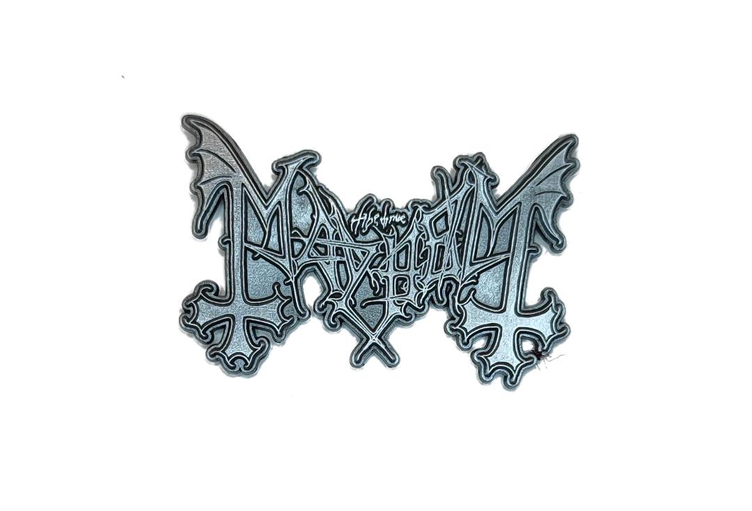 Official Band Merch | Mayhem - Logo Metal Pin Badge - Front