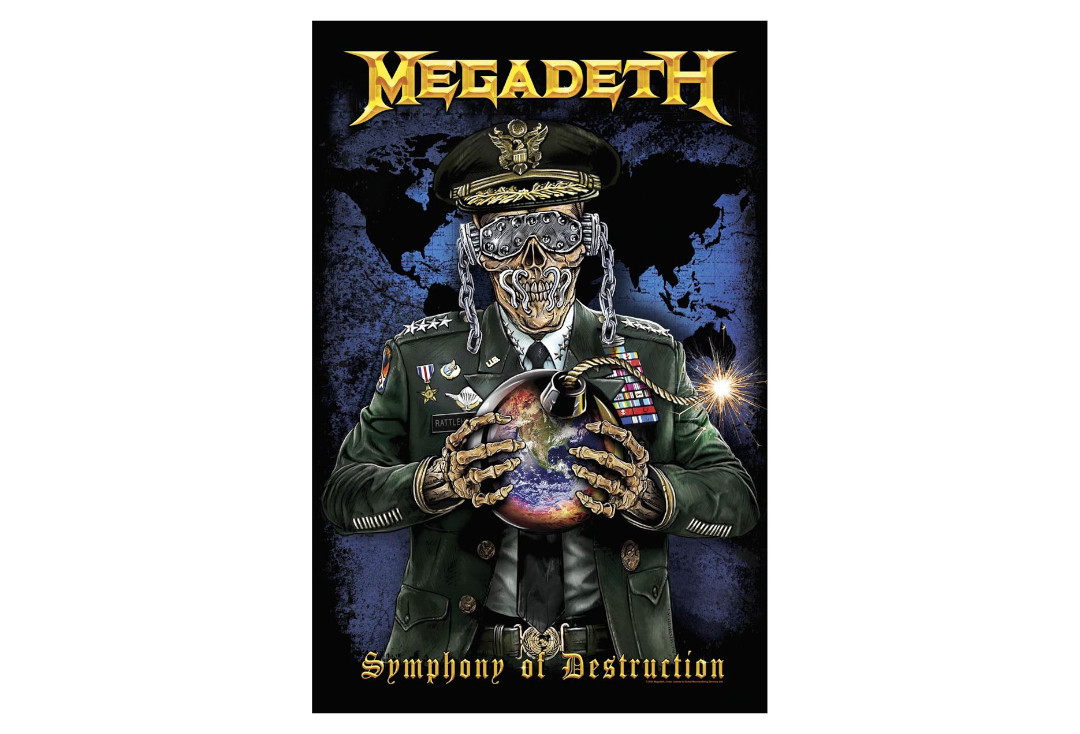 Official Band Merch | Megadeth - Symphony Of Destruction Printed Textile Poster