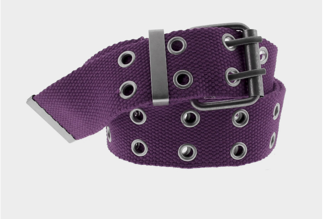 Void Clothing | Purple 2 Row Eyelet Webbing Belt