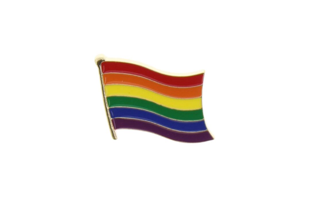 Void Clothing | Rainbow Pride Wavy Flag Metal Pin Badge