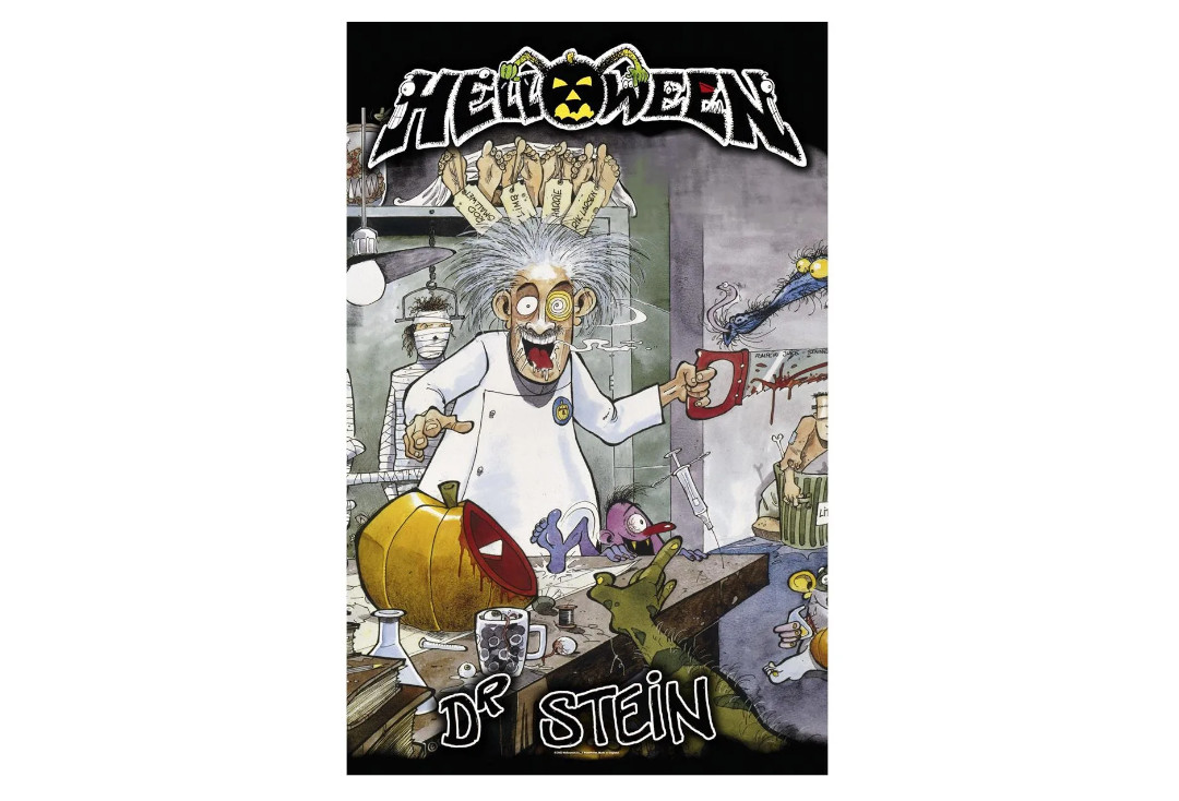 Official Band Merch | Helloween - Dr. Stein Printed Textile Poster