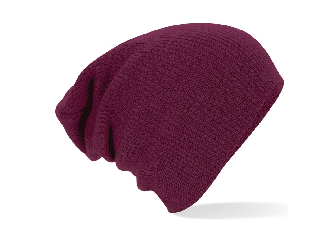 Void Clothing | Burgundy Long Slouch Beanie Hat