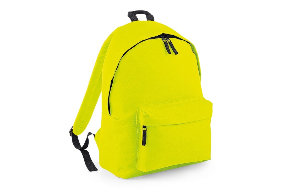 Void Clothing | Fluorescent Yellow Plain Backpack - Front