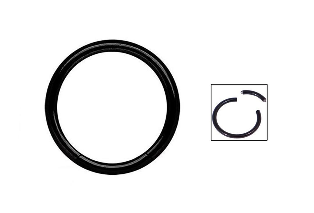 Body Jewellery | Black PVD Surgical Steel Smooth Segment Ring