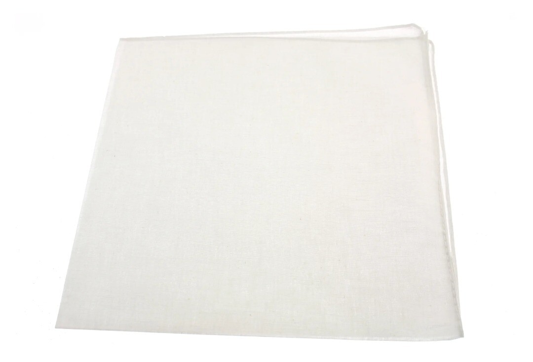 Void Clothing | White Plain Cotton Bandana