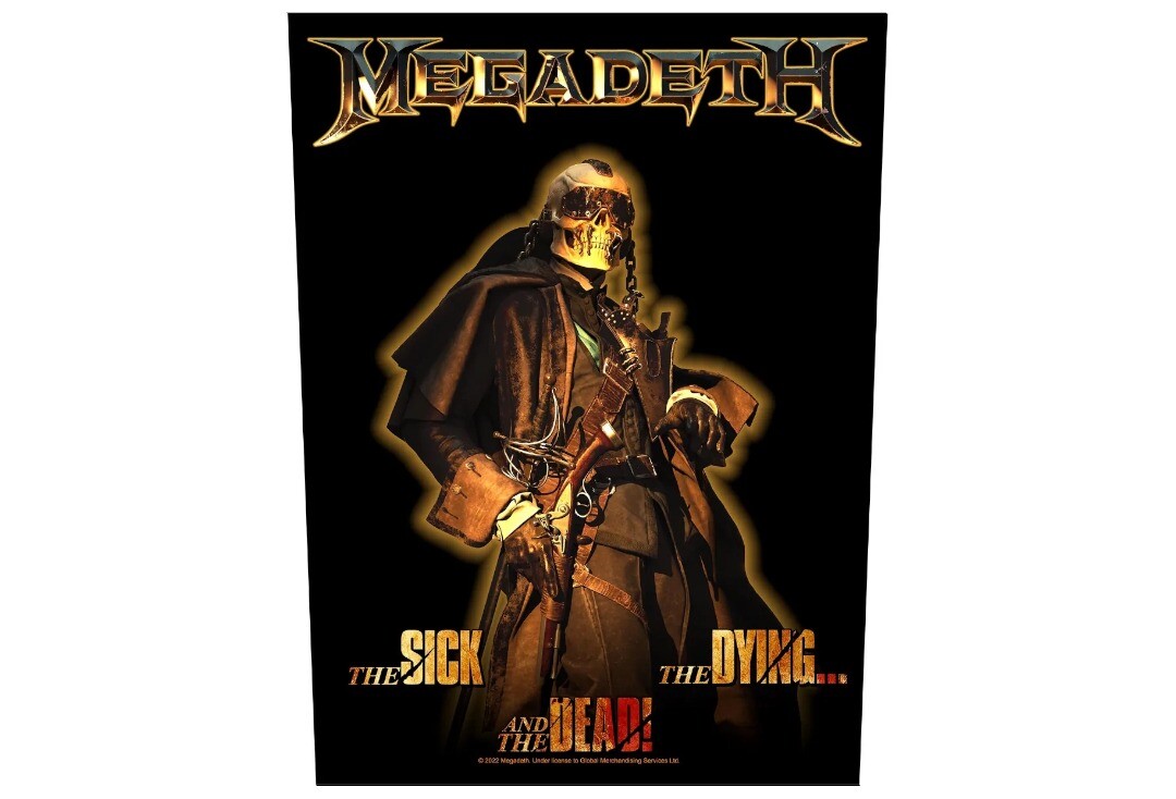 Official Band Merch | Megadeth - The Sick The Dying And The Dead Printed Back Patch