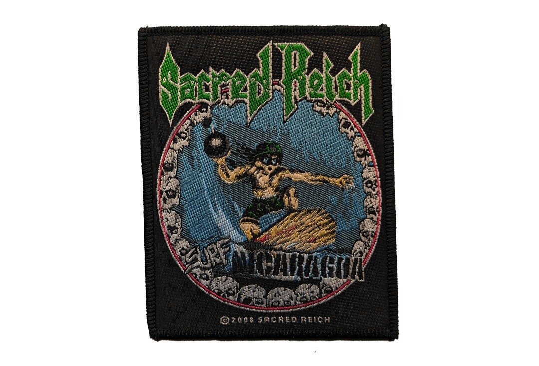 Official Band Merch | Sacred Reich - Surf Nicaragua Woven Patch