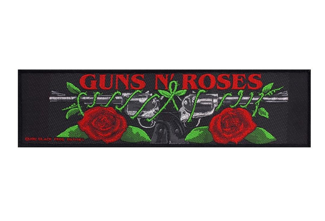 Official Band Merch | Guns N' Roses - Logo/Roses Woven Super Strip Patch