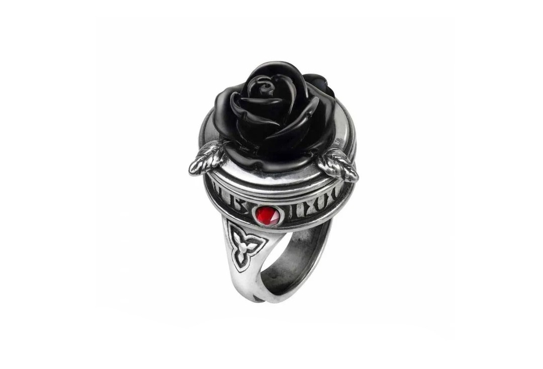 Roseous Pentagram Alchemy Gothic Pewter Ring