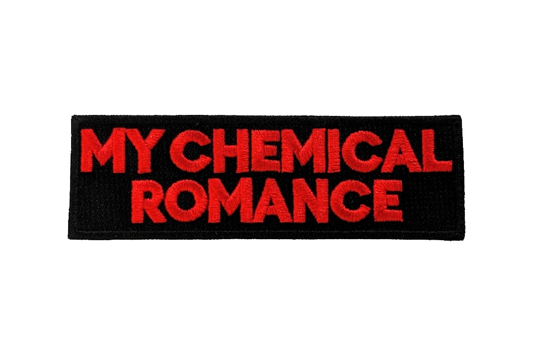 My Chemical Romance - Red Text Logo Iron On Embroidered Patch