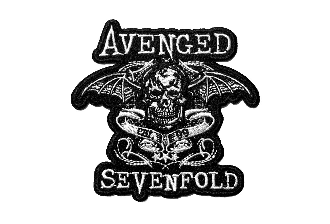 Avenged Sevenfold - Deathbat Banner Cut Out Iron On Embroidered Patch