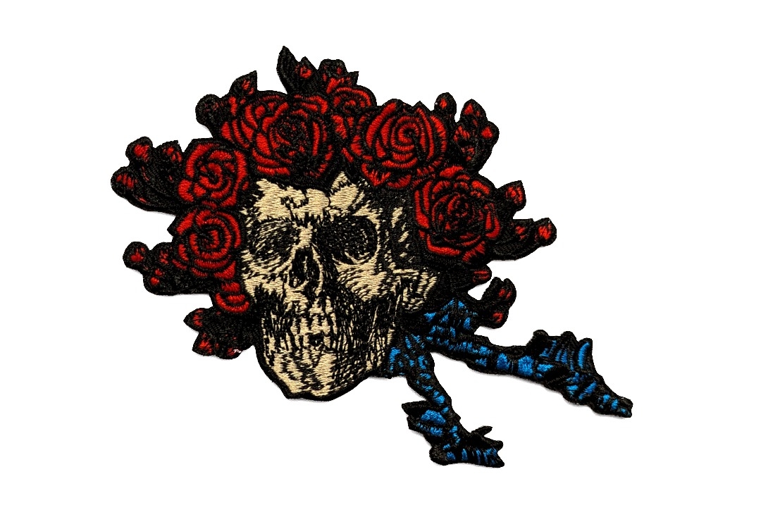 Grateful Dead - Bertha Skull Cut Out Iron On Embroidered Patch