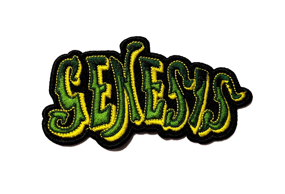 Genesis - Green Classic Cut Out Logo Official Licensed Iron On Embroidered Patch