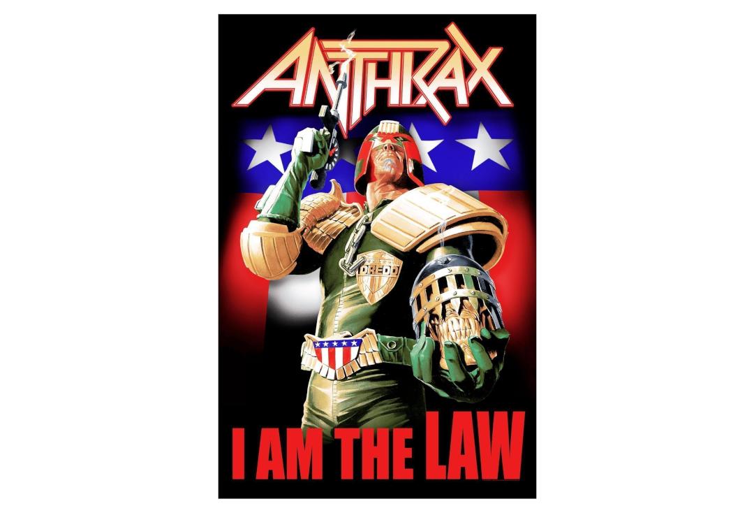 Official Band Merch | Anthrax - I Am The Law Printed Textile Poster