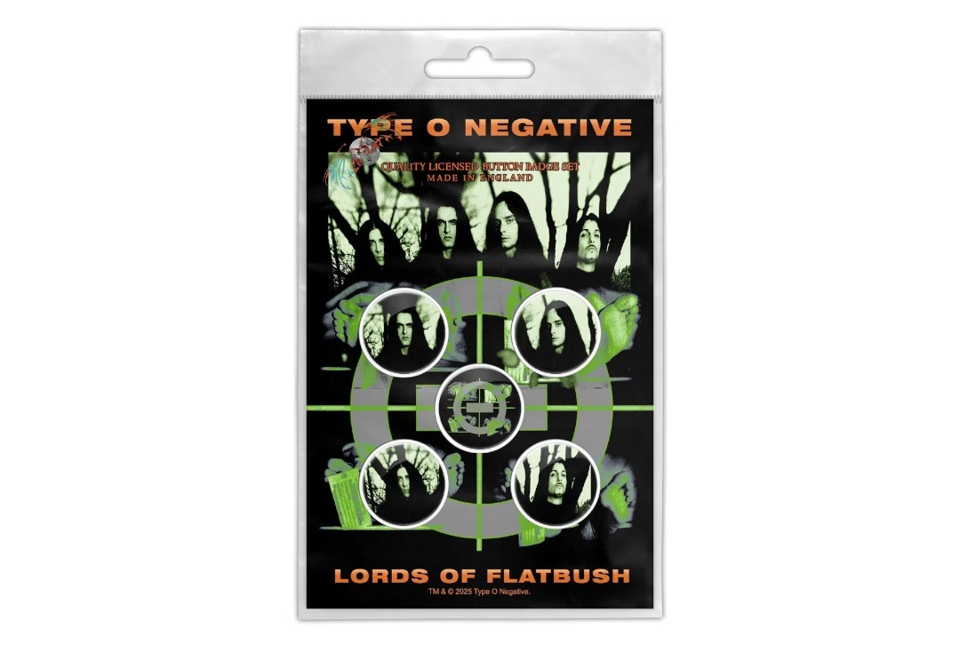 Type O Negative - Lords Of Flatbush Official Button Badge Pack