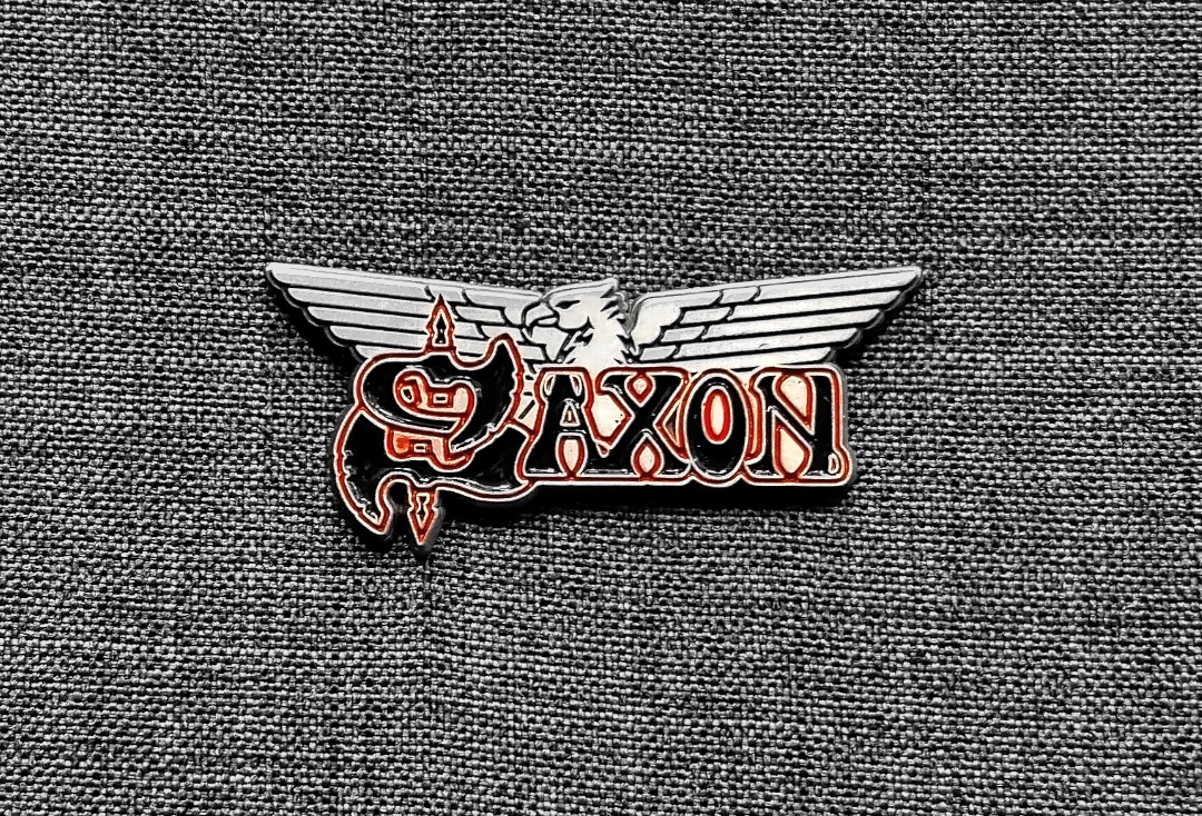 Saxon - Eagle & Logo Official Metal Pin Badge
