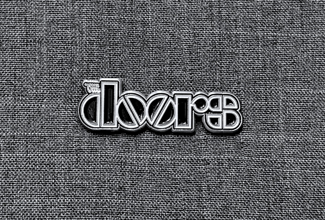 The Doors - Black & White Logo Official Metal Pin Badge
