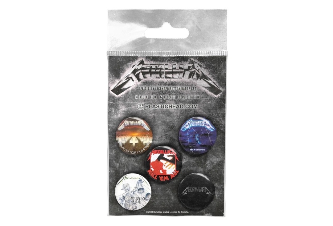 Metallica - The Albums 1993 to 1991 Official Button Badge Pack