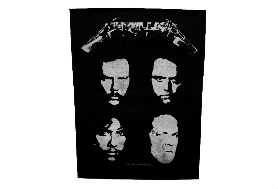 Metallica - Black Album Faces Printed Back Patch