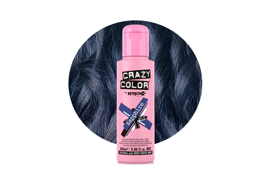 #72 Sapphire Crazy Color Semi-Permanent Hair Colour