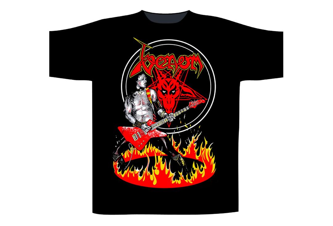 Official Band Merch | Venom - Cronos In Flames Men's Short Sleeve T-Shirt