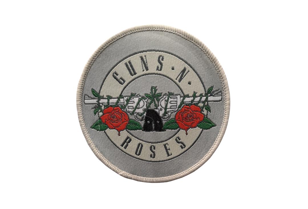 Official Band Merch | Guns N' Roses - Silver Circle Logo Woven Patch
