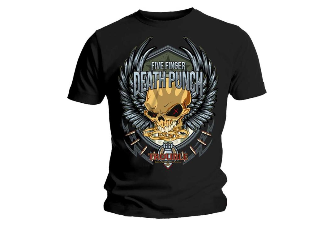 Official Band Merch | Five Finger Death Punch - Trouble Men's Short Sleeve T-Shirt