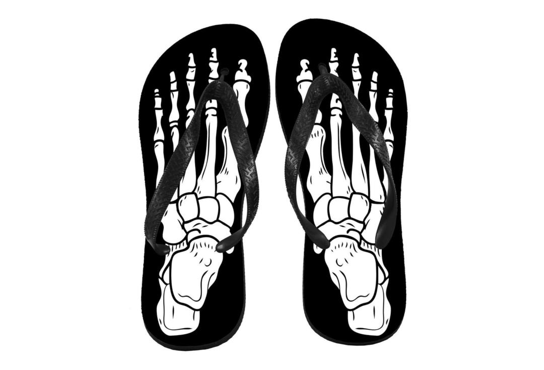 Darkside Clothing | Skeleton Feet Flip-Flops