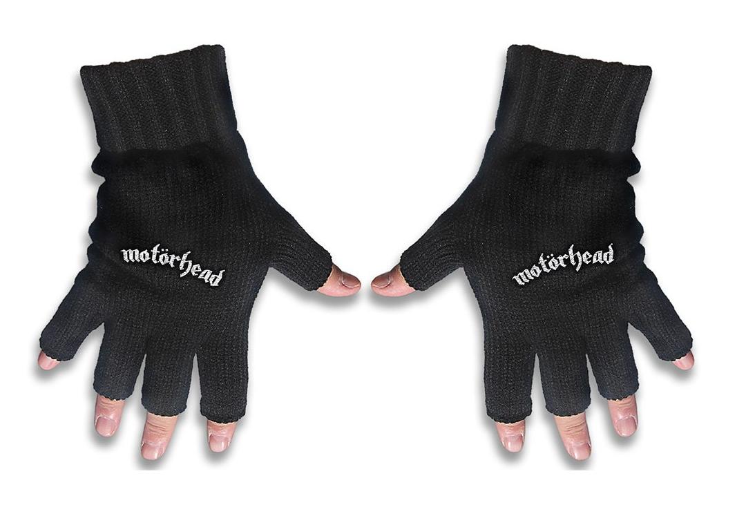 Official Band Merch | Motorhead - Logo Embroidered Knitted Finger-less Gloves