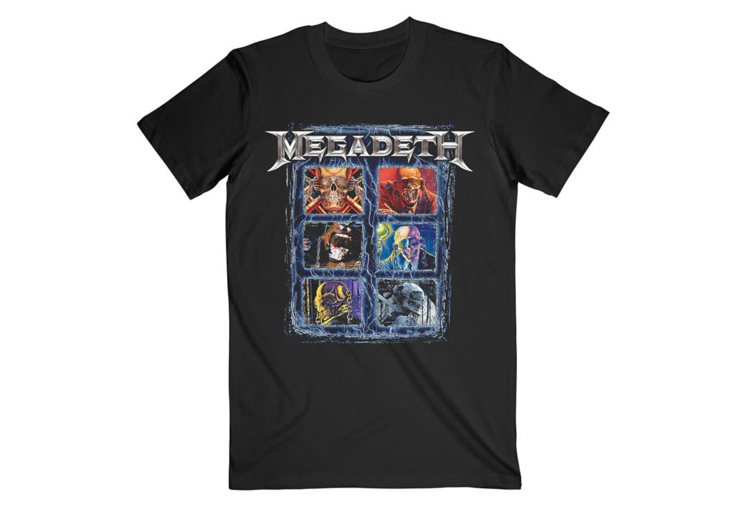 Official Band Merch | Megadeth - Vic Head Grid Official Men's Short Sleeve T-Shirt