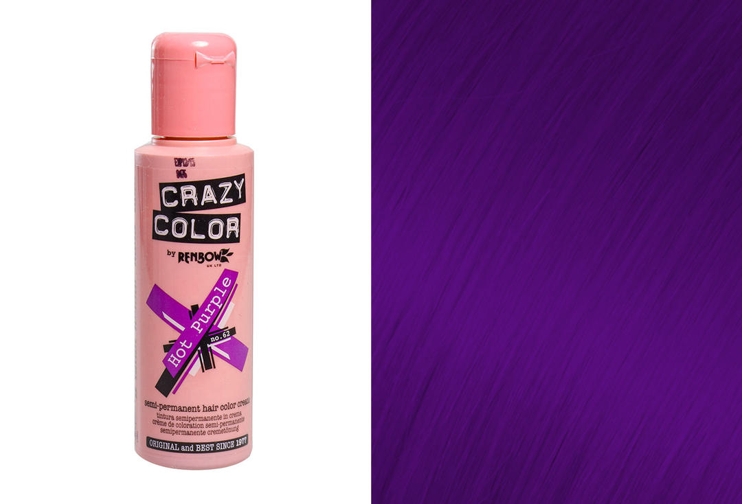 Renbow | Crazy Color Semi-Permanent Hair Colour (062 Hot Purple)
