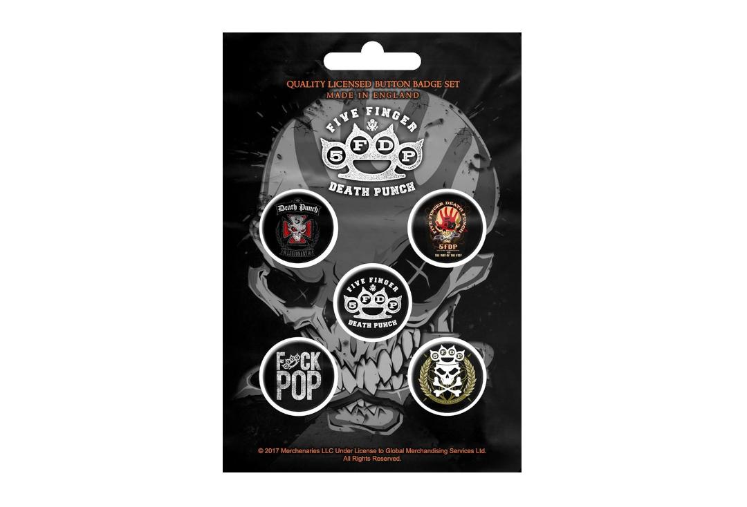 Official Band Merch | Five Finger Death Punch - 5FDP Button Badge Pack