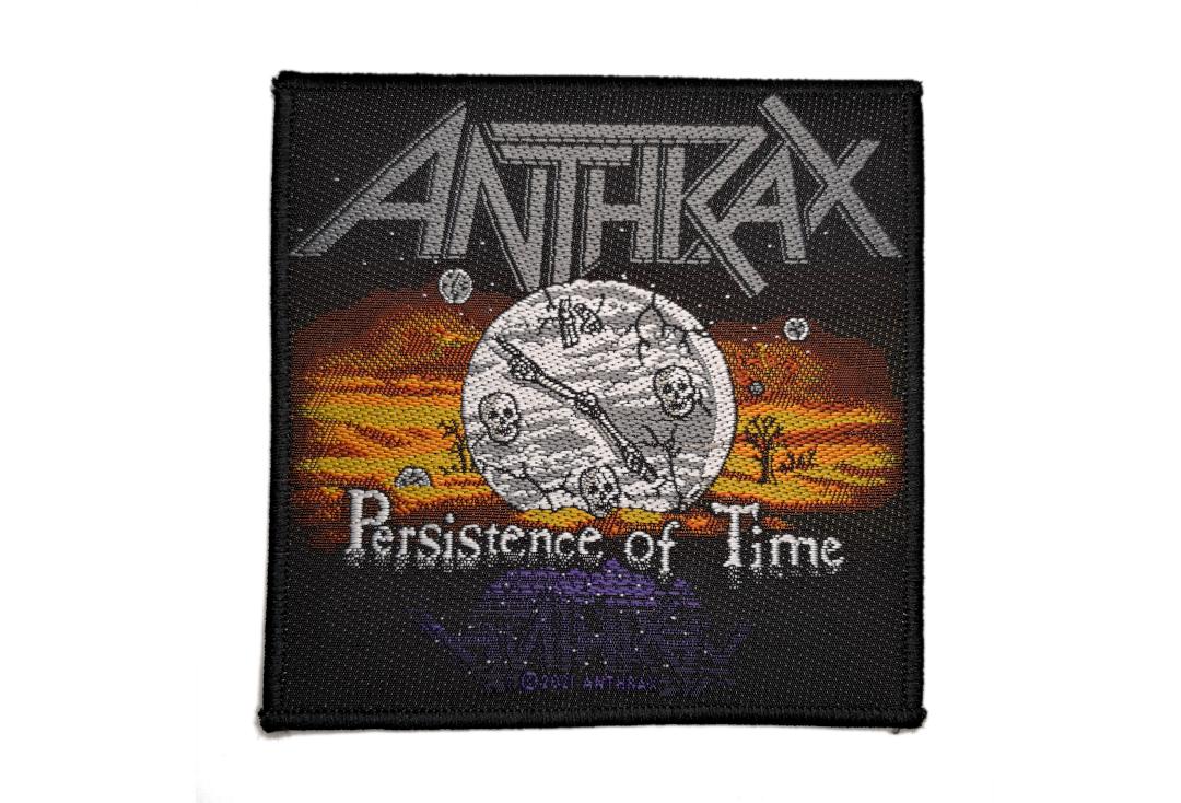 Official Band Merch | Anthrax - Persistence Of Time Woven Patch