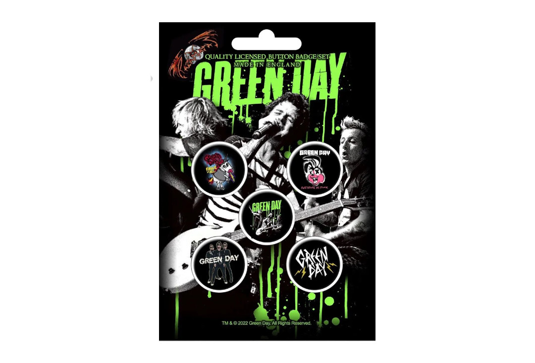 Official Band Merch | Green Day - Revolution Button Badge Pack