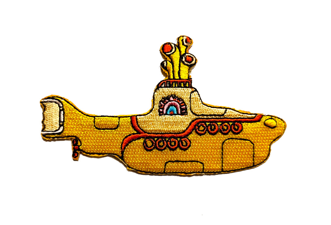 Official Band Merch | The Beatles - Yellow Submarine Cut Out Woven Patch