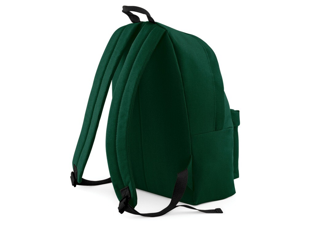 Bottle Green Plain Backpack