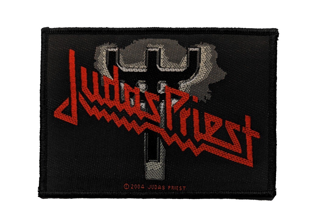 Official Band Merch | Judas Priest - Fork Logo Woven Patch