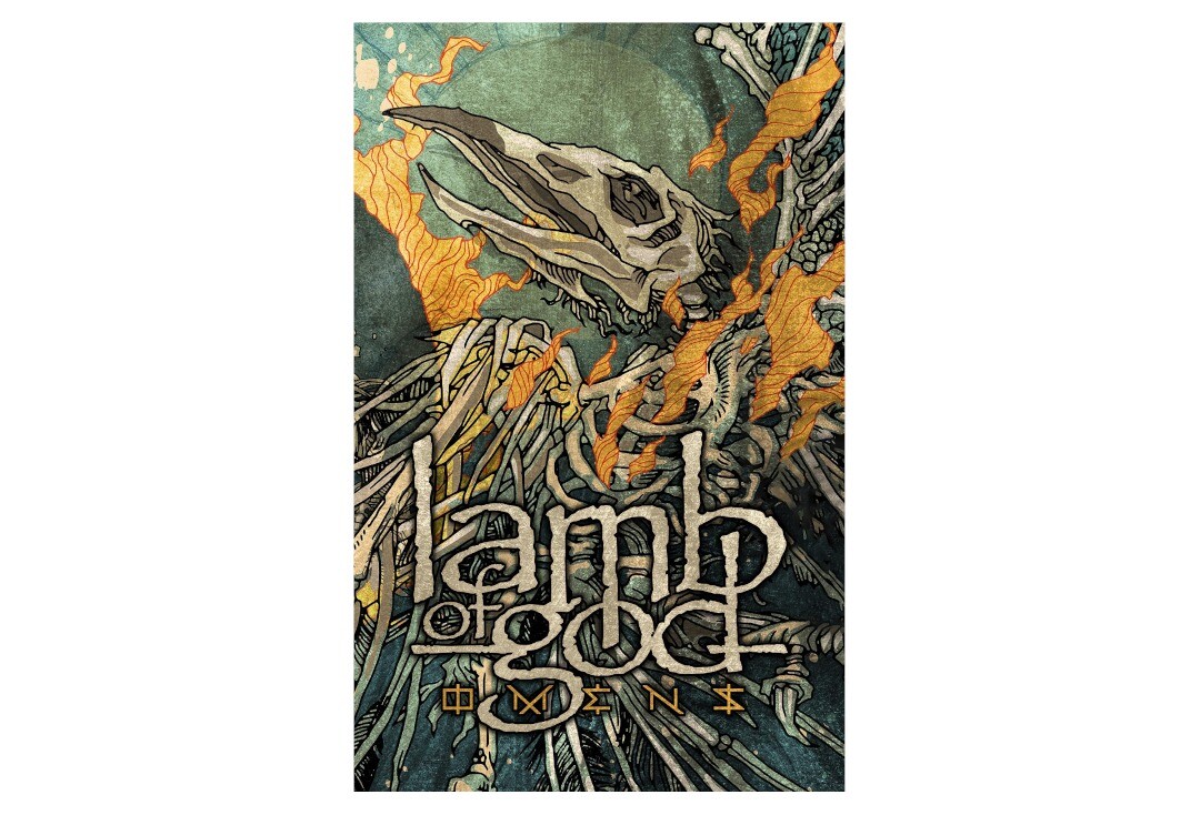 Official Band Merch | Lamb Of God - Omens Printed Textile Poster
