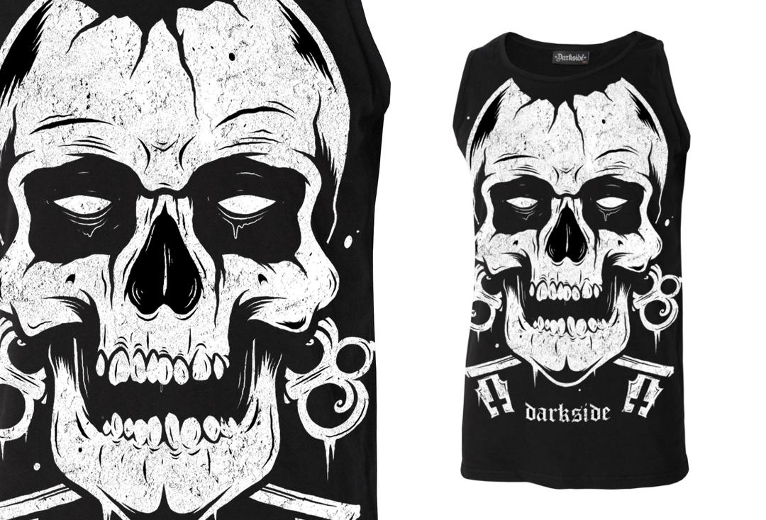 Darkside | Skull Face Unisex Cotton Vest