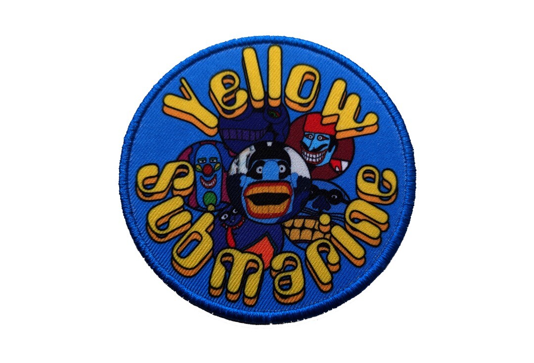 Official Band Merch | The Beatles - Circular Yellow Submarine Baddies Woven Patch