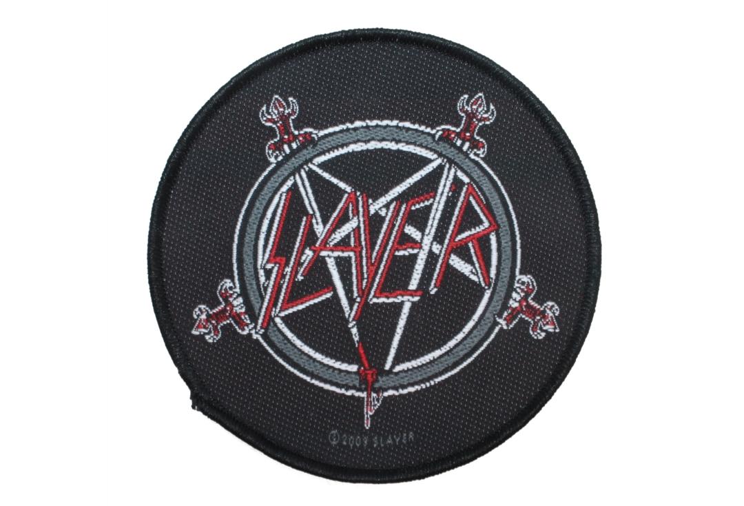Official Band Merch | Slayer - Pentagram Woven Sew On Patch